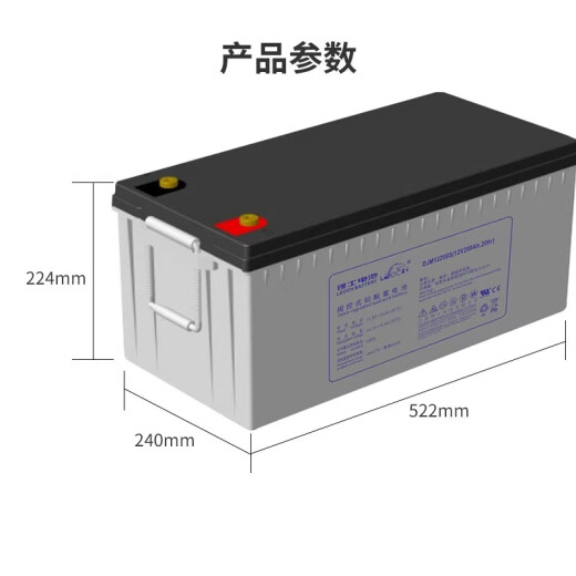 LEOCH理士蓄电池DJM12200S铅酸免维护12V200AH机房UPS/EPS船舶光伏电瓶 DJM12200S（12V200AH)