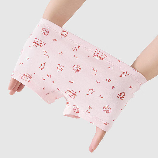 Tongtai girl baby underwear children's boxer briefs girls boxer briefs girls shorts big children antibacterial underwear 4 pack pink white 4 pieces 110 cm