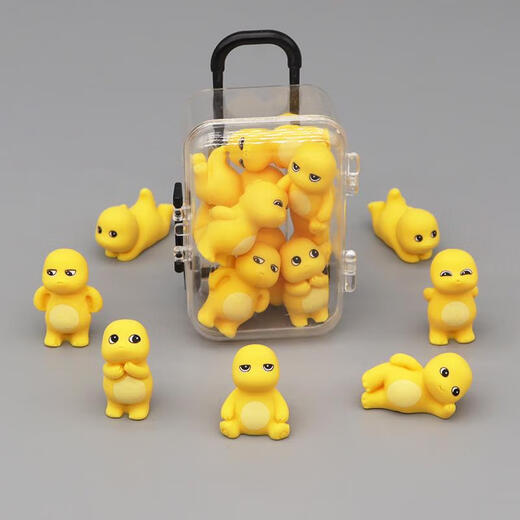 语森忆迷你卡通小奶龙公仔摆件模型桌面车载解压玩偶儿童玩具可爱小礼物 夜光款可爱萌趣小奶龙30个装