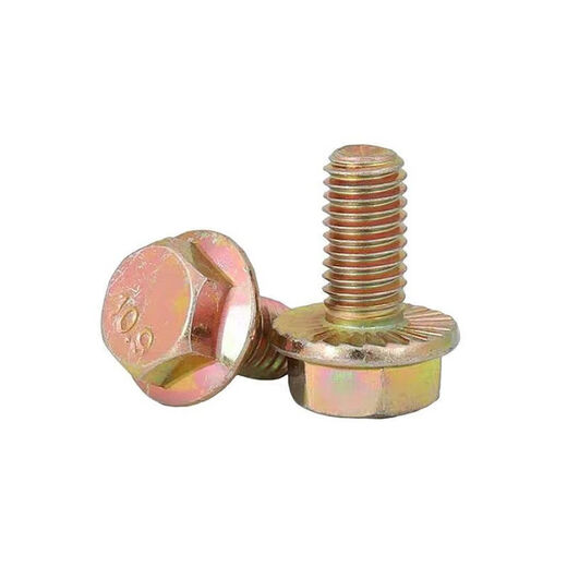 
10.9-level flange surface bolt anti-slip toothed screw M8M10M12M14M16 high-strength color-plated screw with pad 14130 full teeth 1