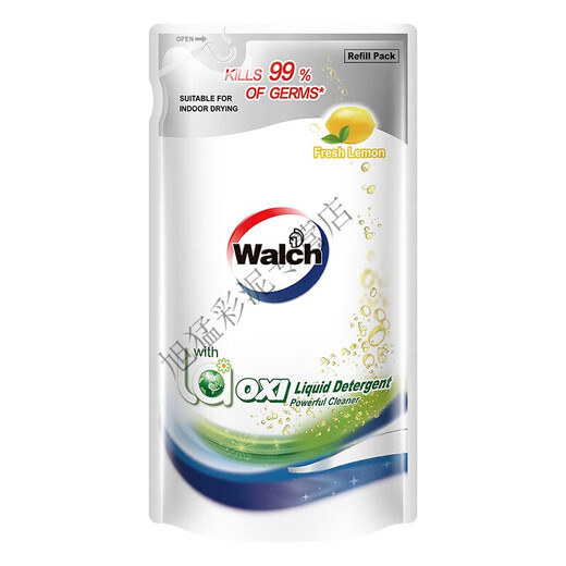 Walch laundry detergent, sterilization and mite removal, hand washing, machine laundry, underwear, aerobic washing, home promotion bottle combination, new lemon (bag) 2000ml