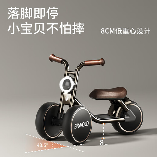 BRAVOLD Children's Balance Car 1-3 Years Old Baby Toys Birthday Years Old Gifts Boys and Girls Walking Children Three-wheel Scooter Sliding Sliding Car