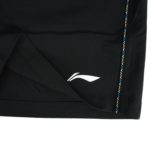 
Li Ning table tennis uniform short-sleeved t-shirt polo shirt 2025 New Provincial Team same sportswear training suit button shirt men and women AKSU829-1 Black XL 180