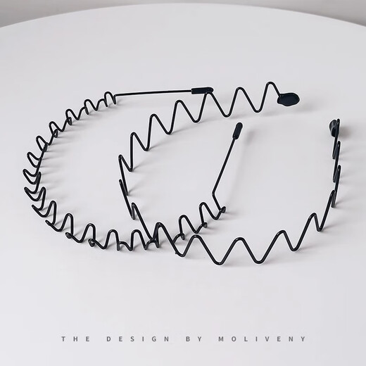 Danqin men's sports headband, face wash headband, boys' pressure hairpin hairband, women's non-stretching men's fixed hair bundle, 6MM iron wave hairband