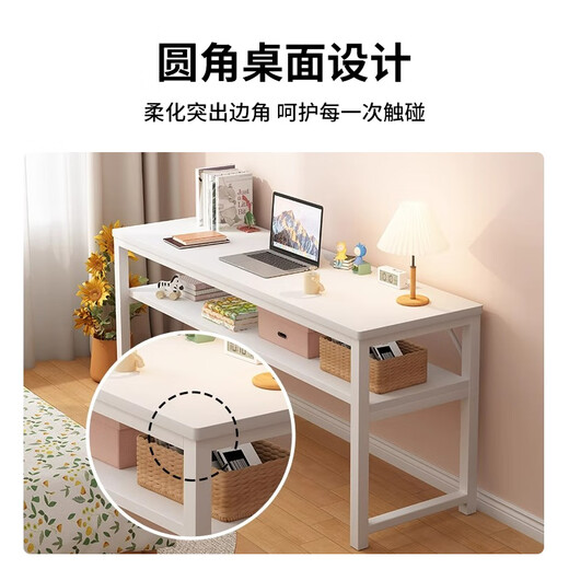 Quanpinwu Computer Desk Long Table Simple Desk Bedroom Study Desk Writing Desk Narrow Table Office Workbench Bedside Small Table Long Table Single Layer Long 100* Width 40cm Upgraded and Thickened
