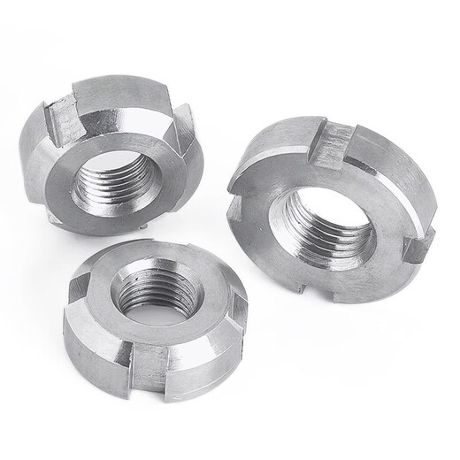Jinchao GB812 national standard 304 stainless steel round nut slotted nut locking stop small and cap garden nut yuan shape M22*1.5
