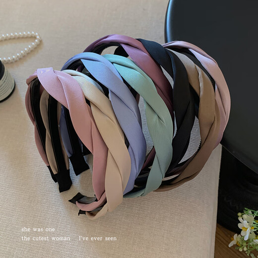 Morning Star Hairband Women's 2025 New Headband Hair Bundle High-end Western Style Fashion Pressed Hairpin Washing Hairpin Headband Hair Accessory Pink Purple