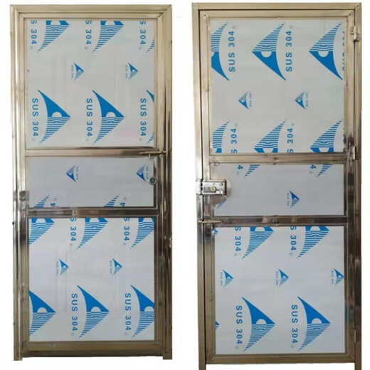 Qilicai stainless steel door, simple door, indoor door, cheap stainless steel door, rental door, toilet door, balcony door, toilet door, broken code door (our store does not come with screws and needs to bring your own screws)