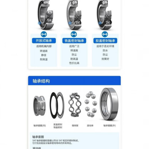 SKF轴承6208 6209 6210 6211 6212 6213 6214 6215 2Z 2RS1 其他 其他 6215-2RS1胶盖密封