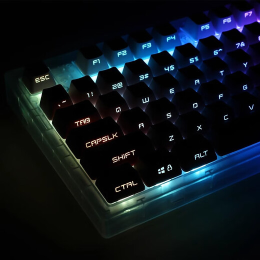 腹灵mk870pro黑莓侧刻机械键盘蓝牙有线无线客制化电脑游戏静音办公 【三模】彼岸樱+腮红侧刻 TTC快银轴V2【触发更快】 87键