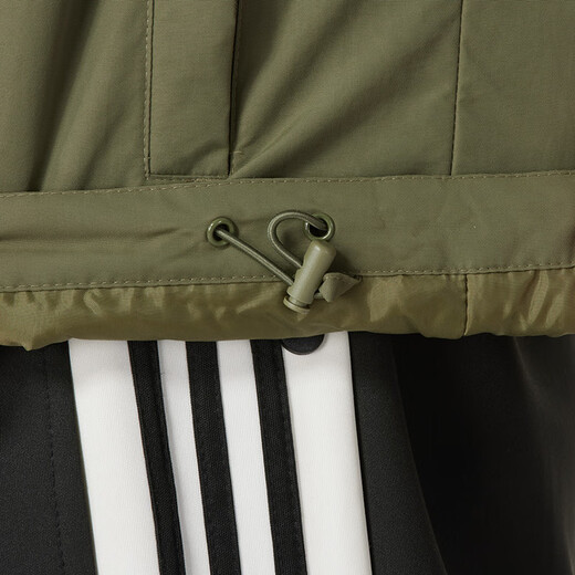 阿迪达斯 （adidas）外套男女棉服2024冬季新款户外防寒服宽松防风保暖连帽棉衣运动服 IV9230/岩层橄榄绿 M