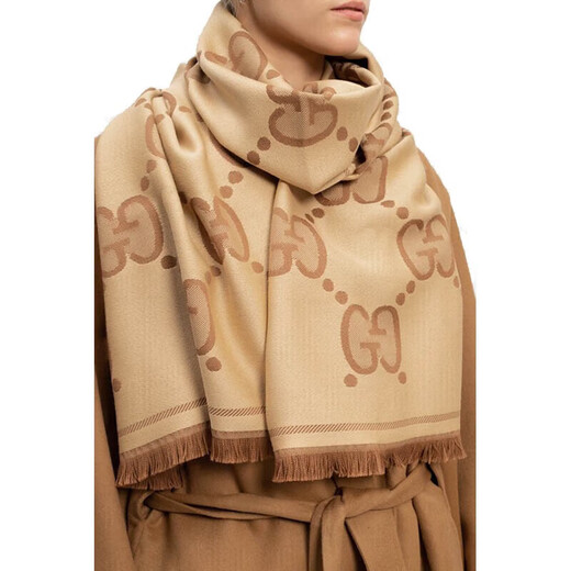 Логотип Gucci Scarf Printed Двойной шерстяной шерстяной шарф [Spot] 581537 3G200 9764