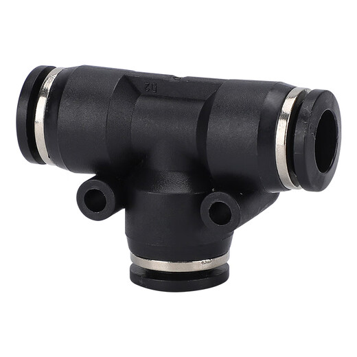 EXSN T-type PE tracheal tee quick-plug connector 4/6/8/10/12/14/16mm pneumatic quick connector plastic tracheal connector white PE-16