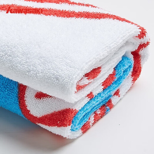
Kawasaki (KAWASAKI) sports towel group purchase sweat-absorbing net badminton running gym basketball soft sweat towel gift gifts pure cotton towel KTW-983 red and blue 100*40cm