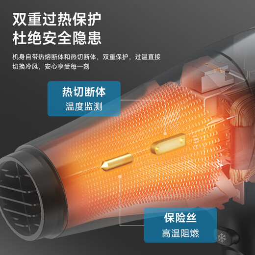 Midea Hair Dryer Home High-power Quick-drying Constant Temperature Hair Care Hot and Cold Wind Does Not Damage Hair Barber Shop Hair Salon Special High-Wind Hair Dryer FJ105 Birthday and Holiday Gift Black Gold Model | New Product Recommendation