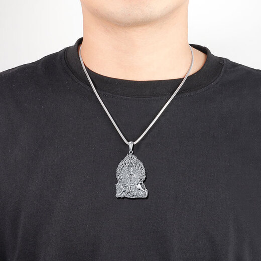 Jin Yixin Golden Buddha Pendant Male Platinum Ksitigarbha Birth Buddha PT950 Small Gold Buddha Pendant Female Platinum Pendant Buddha Statue Weighs about 30 grams