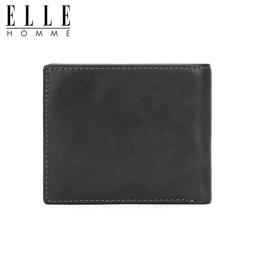 Короткий кошелек Elle Homme Men's Men's Multi-Cow-Cow-Cow-Cow-Shile Multi-Cill Clip, горизонтальный кошелек 3820 Подарок на день рождения