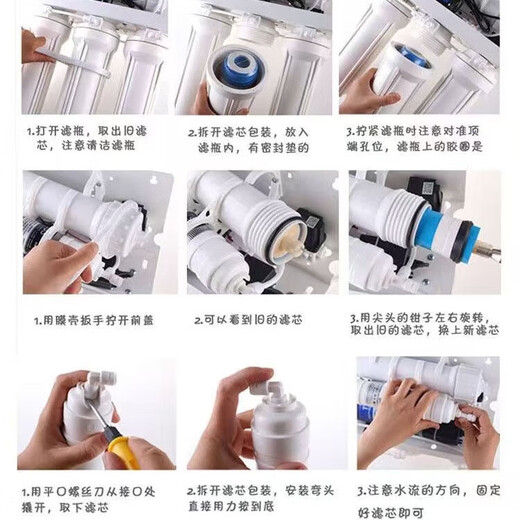 Joyoung Universal Filter Element Joyoung UltraFiltration Machine de purificación de agua JYW-HC1565/1583/1283WU1265 Conjunto completo de cinco niveles de nivel 1283 (2 pp Algodón gratis)