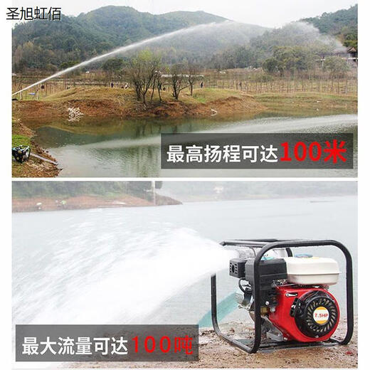 汽油抽水泵汽油抽水机农用浇地灌溉大功率汽油机抽水泵汽油机水泵 1391寸便携式 5V