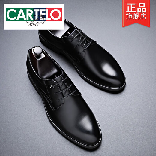 Cartelo Lederschuhe Herren Sommer hohl atmungsaktiven großgrößen Herrenschuhen echte Ledergeschäft Formale Sandalen für die innere Höhenschuhe schwarz 9928 Vier-Jahreszeiten-Model Standard Lederschuhe Größe 37