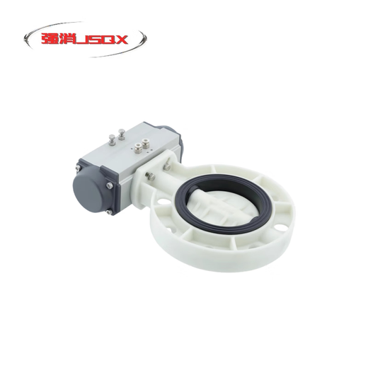 PPH pneumatic plastic butterfly valve chemical acid-alkali-resistant anti-corrosion soft seal butterfly valve D671X flow regulation fast opening valve DN50