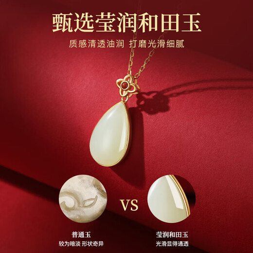 Shijun (Shijun) da regalos de cumpleaños de la madre por 50-60 años de plata hetian jade plate silver women's colgante 693 [Yingrun hetian jade] collar de ruyi de orquídea [