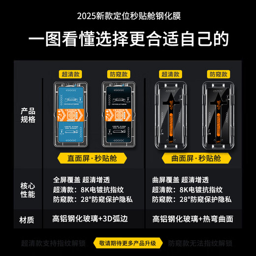惠舟【秒贴2片装】红米手机钢化膜防窥无尘仓保护膜适用redmi 红米note11Tpro/+ 电镀超清款丨2套装