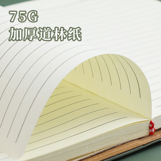 法拉蒙 笔记本礼盒A5/256页加厚复古记事本商务办公工作会议记录本精美本子礼品送老师伴手礼 绿色（礼盒装）