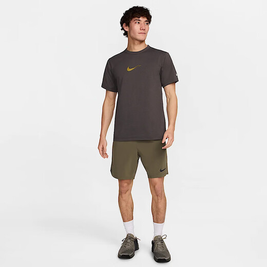 Nike (NIKE) Men's AS M NK DF UV HYVERSE SS OPP2 Knitted Collarless Short T HV4882-299 L