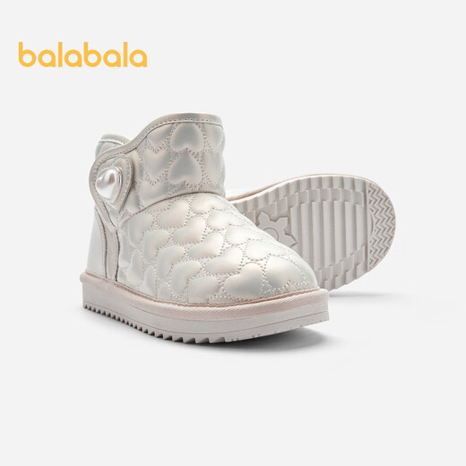 Balabala children's shoes girls snow boots plus velvet cotton boots winter short boots 204424141011