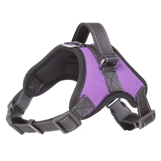 PPO dog leash vest type large dog leash golden retriever dog leash night reflective dog leash red and black single chest back M model (suitable for 18-35 Jin Jin equals 0.5 kg)