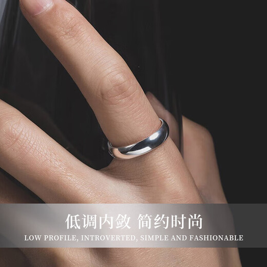 China Gold S990 Pure Silver Freedom Ring Men's Ring Single Tail Ring Practical Birthday Gift for Boys to Give to Boyfriend Romantic Rose Gift Box *Shipping from Yagura* Same day/next day delivery