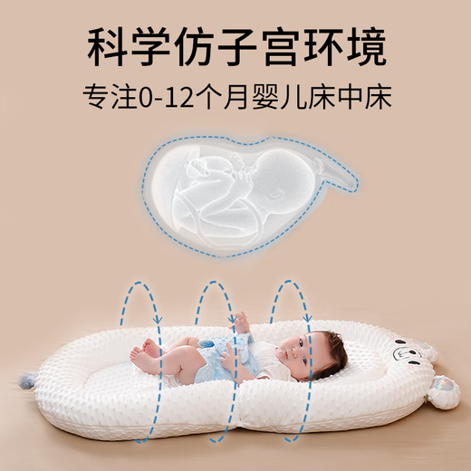 Benmai Bed-in-Bed Baby Newborn Sleeping Nest Multifunctional Bed for Sleeping Magic Sleeping Pad Upgraded Cute Bear Bed + Slope Pad + Leg Rest