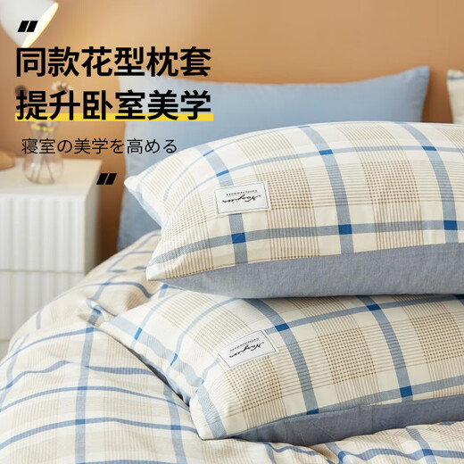 Jiuzhou Deer Sleeping Naked Skin-Friendly Bed Four-piece Set of Brushed Double 1.8 Meter Bed Sheets Four-piece Set 200*230cm Quilt Cover