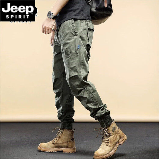 Jeep Spirit American четыре сезона повседневных брюк функциональные рабочие брюки мужчины свободные брюки мужчины универсальные эластичные длинные брюки JP-679 Хаки [Весна и осенний стиль] L Рекомендуется 110-125 Джин [Джин равен 0,5 кг]