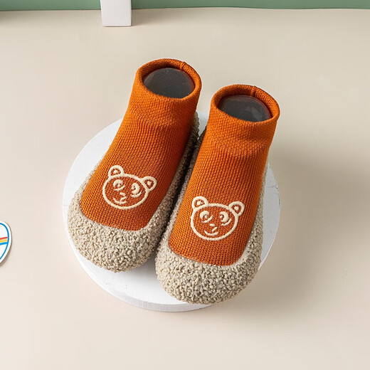 Thombaker (Thombaker) Baby Tritt nach vorne Schuhe und Socken Baby Kleinkind Schuhe Leichte hochelastische Socken integrierte Bodensocken Militärgrün 24 (innere Länge 14,5 cm) 17-24 Monate