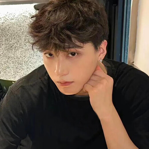 MOLC Star Earrings Men's Ear Hole Niche Design High-end Silver Earrings Men's and Women's Earrings Birthday Gift E3354 Three-dimensional Star Earrings