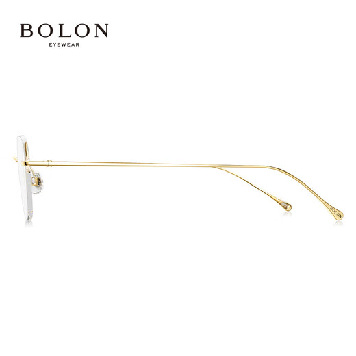 Tyrannosaurus (BOLON) myopia glasses titanium frameless optical frame for women, elegant and exquisite, boys, sexy frame for BT1590, cat-eye gold BT1592B60, Zeiss 1.74, Zeli Diamond Cube Anti-Blue Light PLUS Platinum Film
