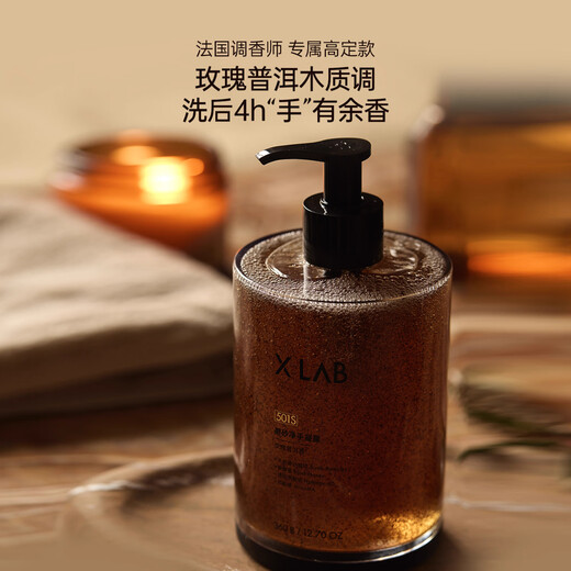 X LAB Hand Sanitizer Huaxi Bio Scrub Hand Gel 350g Woody Fragrance Soap Rose Pu'er Fragrance Christmas Gift