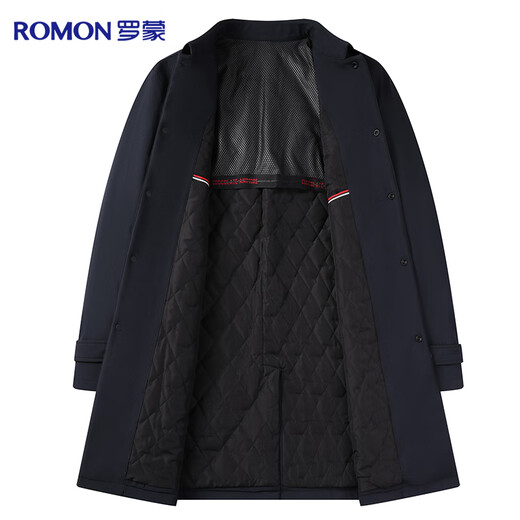 Luo Meng thickened warm mid-length windbreaker men's autumn and winter coat lapel cotton coat cotton jacket cotton coat coat top men's clothing