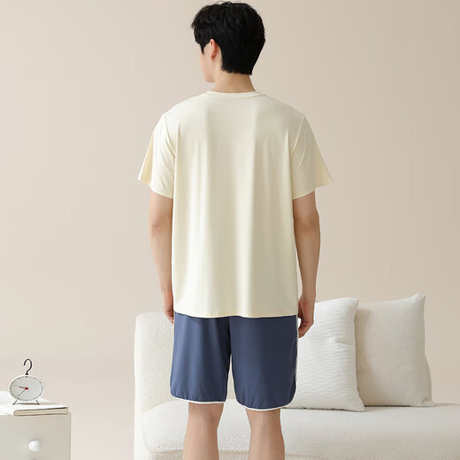 
Catman (MiiOW) men's pajamas men's short-sleeved shorts suit Modal summer thin style can be worn on the outside, fashionable ice silk cool home clothes M15601 XL Recommended weight 120-140 Jin [Jin equals 0.5 kg]