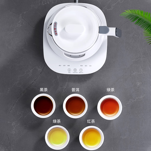 FUNORK tea kettle, steam spray health kettle, insulated black tea steaming tea kettle, office tea and water all-in-one smart model (rubber-coated to prevent scalding) 0.8L