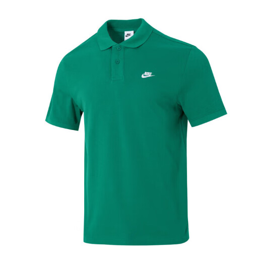 耐克（NIKE）短袖POLO衫男士夏季运动服翻领百搭宽松休闲半袖T恤上衣 纯棉FN3895-365绿色 M 推荐120-130斤