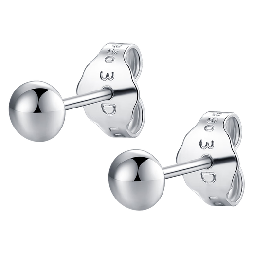 3DG Jewelery platinum pt950 simple round bead earrings as a gift for your girlfriend. Priced by the gram: 1.09 grams (93 yuan including labor costs)