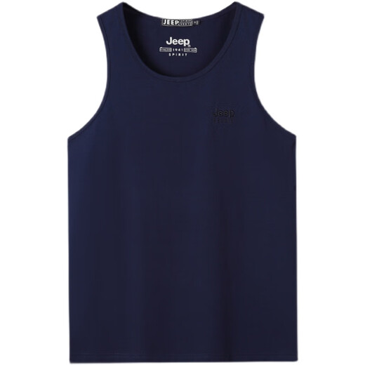 Jeep Spirit2024 Chaleco para hombres de alta gama Otoño cómodo nueva Base de algodón Camisa que absorbe el sudor de algodón Top blanco M (170)