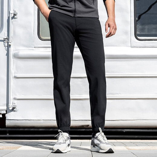 Longya Yinzhiyouqi lightweight warm leggings men's autumn and winter fleece warm outdoor training pants Extreme Night Black 32 170/86B Height 173 Weight 140-150