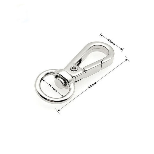 Runhua Nian bag accessories hook buckle leather goods dog buckle bag button bag buckle hook buckle bag chain hanging lobster buckle hardware metal hook round head puppy buckle (silver) 1