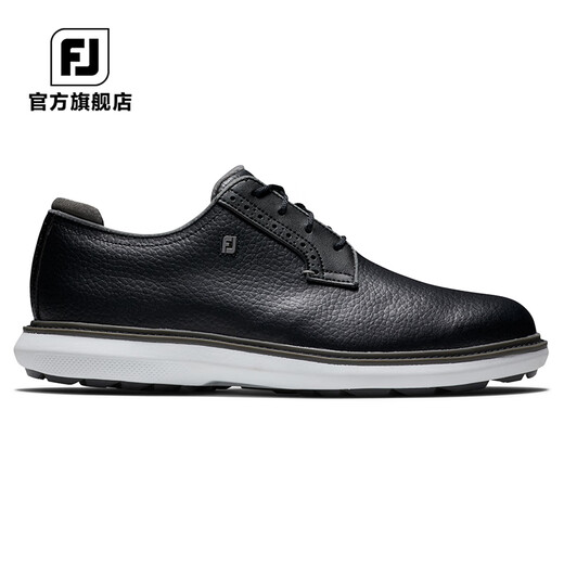 FootJoy golf shoes FJ Men's Traditions Classic Fashionable Spikeless Shoes Lightweight and Cushioned Golf Sports Shoes 57927-White and Blue [Non-spike] Size 43 = US Size 8.5