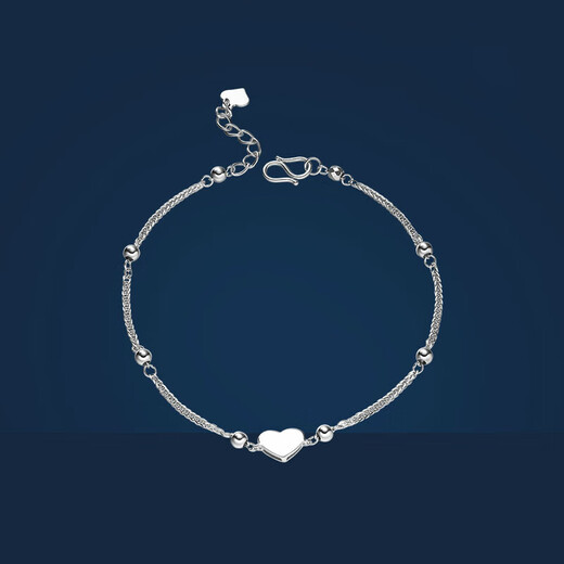 Jincaifu fashion pt950 platinum bracelet for women platinum bracelet ins niche design platinum bracelet gift platinum love bracelet about 3.7g