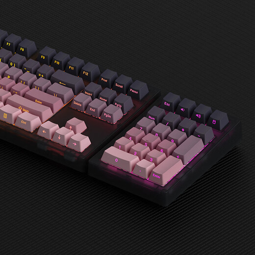 腹灵MK870Pro&MK-Pad 108键黑莓侧刻机械键盘三模黑曜石蓝牙有线无线蓝牙客制化电脑游戏办公 三模黑曜石（含MK-Pad）-黑莓侧刻 悦动红轴